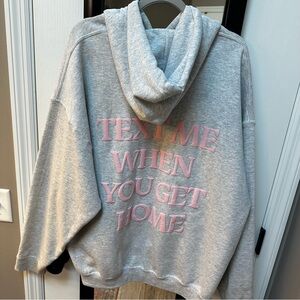 Lonely Ghost Grey and Pink Hoodie - XXL.